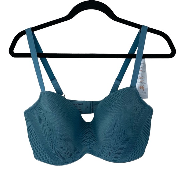 ThirdLove Other - ThirdLove NEW Everyday Lace T-Shirt Bra Sz 38E Teal Blue Underwire